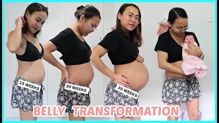 MY PREGNANCY TRANSFORMATION! WEEK BY WEEK! 🤰🏻❤️ | rhazevlogs