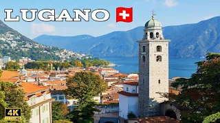 Lugano Switzerland| 4K walking tour Lugano Switzerland 🇨🇭| Lugano most beautiful city of Swiss 🇨🇭|