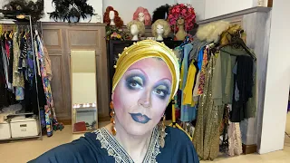 Drag Queen makeup transformation vlog master pros aid kryolan eyebrows covering