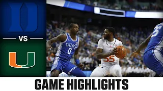 Duke vs. Miami 2023 New York Life ACC Men's Basketball Tournament Highlights