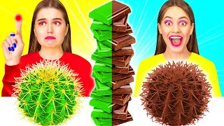Desafío De Comida Real vs. De Comida Chocolate #2 por DaRaDa Challenge