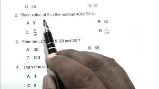 Navodaya Vidyalaya Class 6th model paper   2021 Math Part 74 navodaya Vidyalaya entrance Exam 2021