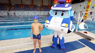 Олимпиада 2021 🏊 Плавание 🏆 Спортивные Челленджи с Робокаром Поли