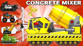 Monster tank: CONCRETE MIXER vs MEGA TANK  - Cartoons about tank/Nina tank cartoon