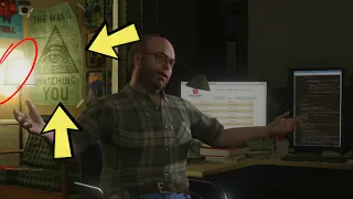 Hidden illuminati Symbols in GTA 5 | inside Lester's house