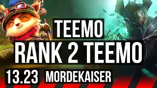 TEEMO vs MORDEKAISER (TOP) | Rank 2 Teemo, 5.8M mastery, 3000+ games | EUW Master | 13.23