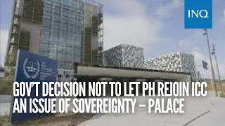 Gov’t decision not to let PH rejoin ICC an issue of sovereignty – Palace