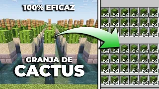 Cómo Hacer una GRANJA DE CACTUS para Minecraft 1.19/1.20/1.20.4 |Java-Bedrock|