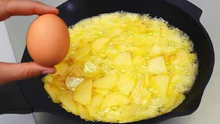 Just potatoes and eggs! This recipe was shown to me by a friend from Spain