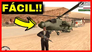 🔥Como conseguir un HELICOPTERO HUNTER GTA San Andreas - Ubicación Hunter (Militar/Ejercito)