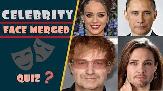 Guess the CELEBRITIES from their Merged Faces? | Celebrity Mash-Up QUIZ challenge