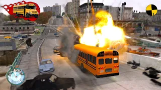GTA 4 Crazy School Bus Crashes Ep.2