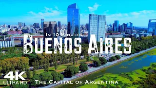 BUENOS AIRES 10 Min 🇦🇷 Drone Aerial 4K 2024 | Argentina