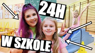 24H W SZKOLE 💜 CHALLENGE 💜 SPECJALNE LEKCJE 💜 OLIWKA MNIE STRASZY 😱