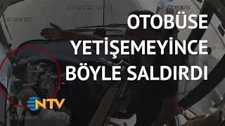 @NTV  Şoförle tartışan yolcu otobüsün camını kırdı