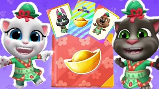 My Talking Tom Friends Lunar New Year update Stickers Book new Outfits Gameplay Android ios