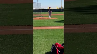 Shane Bieber vs. David Fry in batting practice.