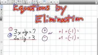 Solving Linear Equations by Elimination Grade 10 Applied Lesson 5 3 3 29 13)