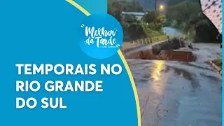 Fortes temporais provocam destruição no RS | Melhor da Tarde