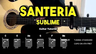 Santeria - Sublime | Easy Guitar Chords Tutorial For Beginners (CHORDS & LYRICS) #guitarlessons