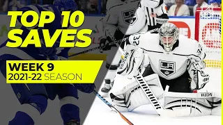 Топ-10 сэйвов 9-й недели сезона 2021-22 / Top 10 Saves from Week 9 of the 2021-22 NHL Season
