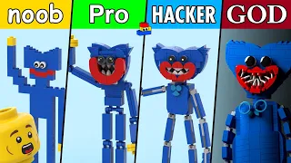 LEGO Huggy Wuggy: Noob, Pro, Hacker, and GOD Builds // Poppy Playtime