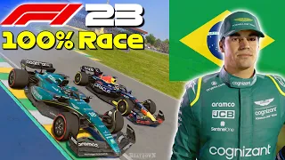 F1 23 - Let's Make Stroll World Champion #21: 100% Race Brazil