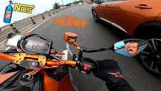 JE TESTE UN KTM 1290 SUPERDUKE R..HORS NORME ! 265ch / 179KG + KIT NOS ! (Du Nitro ! )