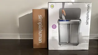 Simplehuman 58L Dual Compartment Step Can + Compost Caddy (Unboxing & First Impressions!)