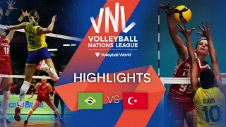 🇧🇷 BRA vs. 🇹🇷 TÜR - Highlights Week 2 | Women's VNL 2022