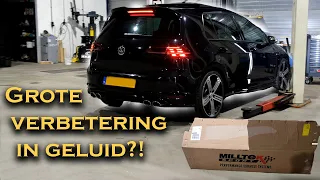 Golf 7R Milltek downpipe met cat monteren en testen!!