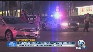 One of two joggers struck by a vehicle dies