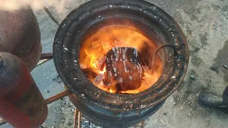 Burning water !!!Вода горит как топливо!!! 4 литра воды 2литра отработки горит 2часа.