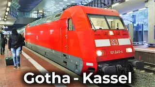 4K Führerstandsmitfahrt: InterCity 2152 - Mitte Deutschland Verbindung | Gotha - Kassel Wilhelmshöhe