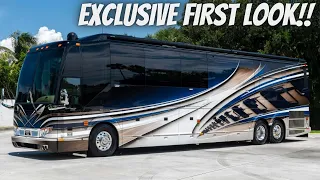 Touring a 2023 Prevost Liberty Coach Quad Slide