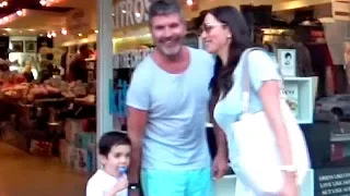 Simon Cowell And Family Beautiful In Blue