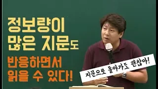 [메가스터디] 김동욱쌤 - 정보량이 많은 지문도 반응하면서 글 읽는 법!