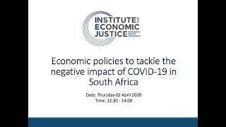 Economic policies to tackle the negative impact of COVID-19 in South Africa