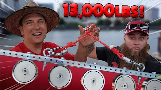 The Biggest Magnet Fishing Build EVER (13,000 Lb Giant Monster Magnet)