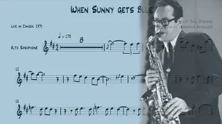 When sunny gets blue -  Paul Desmond transcription