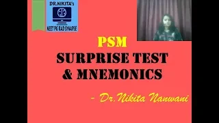 PSM Mnemonics- PSM committee Mnemonics | Dr. Nikita Nanwani | NEETPG FMGE