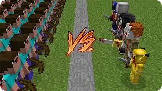 EJÉRCITO DE NOOB VS CREEPYPASTAS EN MINECRAFT 😱