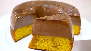 BOLO PUDIM DE CENOURA COM CHOCOLATE -PARECE MÁGICA-RÁPIDO E FÁCIL-CREMOSO- FOFINHO - Isamara Amâncio