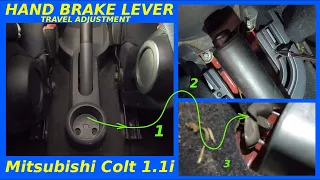Mitsubishi Colt 1.1i - Hand Brake Lever Travel Adjustment (HD)