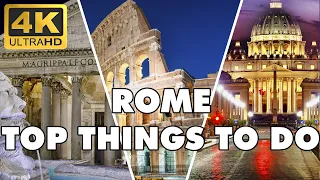 ✅ TOP 15 Things to Do in Rome Italy | 4K