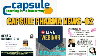 Capsule -Pharma news for students-02| clinosol career coaching| mybo webinar 4|online quiz|