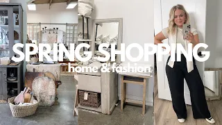 HOME DECOR SHOP WITH ME | ANTIQUE SHOP WITH ME 2023 | ABERCROMBIE TRY ON HAUL | SPRING DECOR 2023