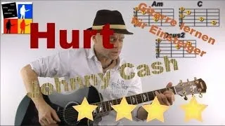 Wie spielt man Hurt von Johnny Cash auf Gitarre