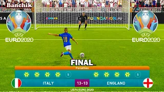 ITALY vs ENGLAND - Penalty Shootout - FINAL UEFA EURO 2020 - PES 2021 eFootball Gameplay