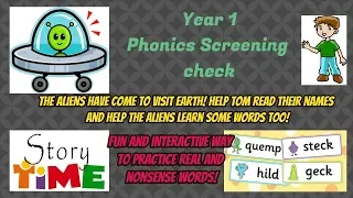The Aliens Learn Phonics Year 1 Phonics screening Check Real words Nonsense Alien Words
